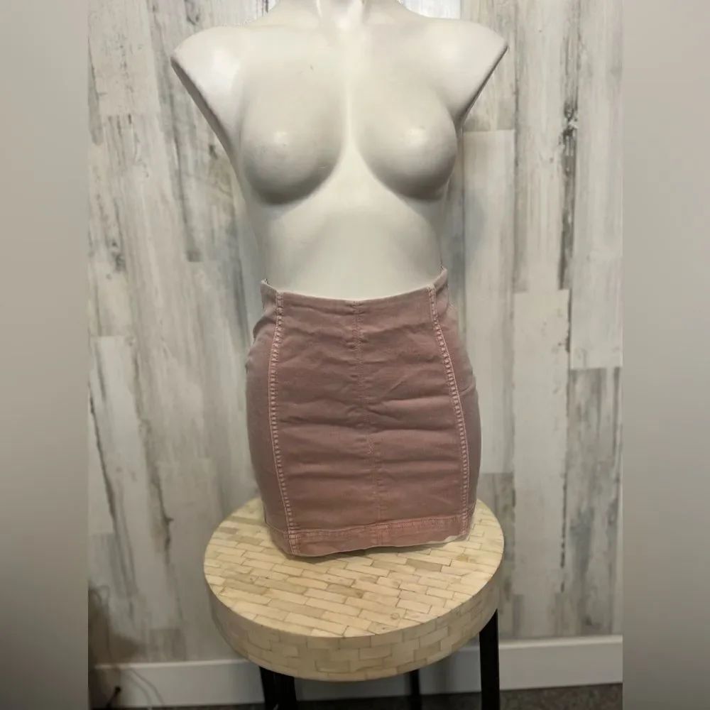 Pink mini skirt